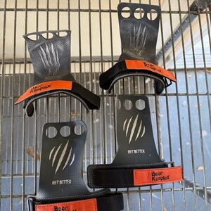 Bear Komplex Carbon Fiber CrossFit Gymnastics Grips - Orange Strap